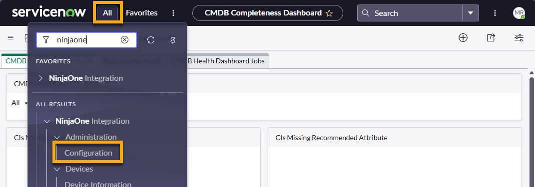 servicenow_cmdb dashboards_all_ninjaone configuration.png